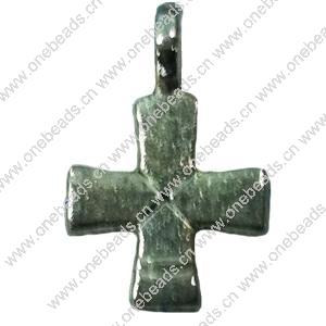Pendant. Fashion Zinc Alloy jewelry findings. Cross 15x21mm. Sold by Bag