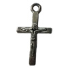 Pendant. Fashion Zinc Alloy jewelry findings. Cross 25x12mm. Sold by Bag
