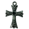 Pendant. Fashion Zinc Alloy jewelry findings. Cross 26x16mm. Sold by Bag
