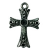 Pendant. Fashion Zinc Alloy jewelry findings. Cross 26x16mm. Sold by Bag