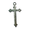 Pendant. Fashion Zinc Alloy jewelry findings. Cross 28x10mm. Sold by Bag
