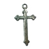 Pendant. Fashion Zinc Alloy jewelry findings. Cross 28x10mm. Sold by Bag