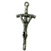Pendant. Fashion Zinc Alloy jewelry findings. Cross 30x14mm. Sold by Bag
