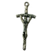 Pendant. Fashion Zinc Alloy jewelry findings. Cross 30x14mm. Sold by Bag