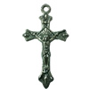 Pendant. Fashion Zinc Alloy jewelry findings. Cross 30x16mm. Sold by Bag
