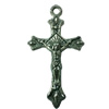 Pendant. Fashion Zinc Alloy jewelry findings. Cross 30x16mm. Sold by Bag