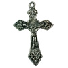 Pendant. Fashion Zinc Alloy jewelry findings. Cross 30x18mm. Sold by Bag