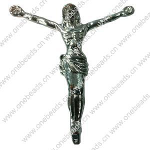 Pendant. Fashion Zinc Alloy jewelry findings. Cross 40x38mm. Sold by Bag
