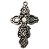 Pendant. Fashion Zinc Alloy jewelry findings. Cross 34x25mm. Sold by Bag
