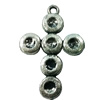 Pendant. Fashion Zinc Alloy jewelry findings. Cross 35x23mm. Sold by Bag
