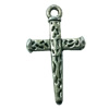 Pendant. Fashion Zinc Alloy jewelry findings. Cross 28x18mm. Sold by Bag
