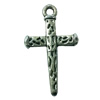 Pendant. Fashion Zinc Alloy jewelry findings. Cross 28x18mm. Sold by Bag