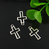Pendant. Fashion Zinc Alloy Jewelry Findings. Cross 10x17mm. Sold by Bag 
