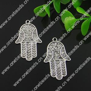 Pendant. Fashion Zinc Alloy Jewelry Findings. Hands 21.5x34.5mm. Sold by Bag