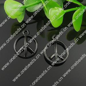 Pendant. Fashion Zinc Alloy Jewelry Findings. Peace 18.5x14.5mm. Sold by Bag