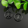 Pendant. Fashion Zinc Alloy Jewelry Findings. Peace 18.5x14.5mm. Sold by Bag
