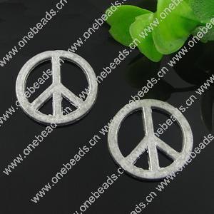 Pendant. Fashion Zinc Alloy Jewelry Findings. Peace 20mm. Sold by Bag