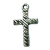 Pendant. Fashion Zinc Alloy jewelry findings. Cross 21x11mm. Sold by Bag
