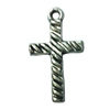 Pendant. Fashion Zinc Alloy jewelry findings. Cross 21x11mm. Sold by Bag