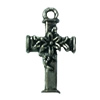 Pendant. Fashion Zinc Alloy jewelry findings. Cross 20x11mm. Sold by Bag