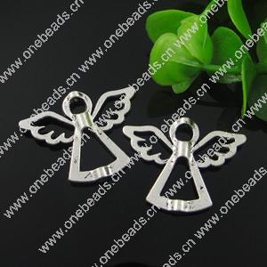 Pendant. Fashion Zinc Alloy Jewelry Findings. Angel 22x29mm. Sold by Bag