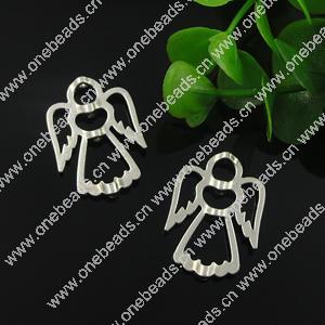 Pendant. Fashion Zinc Alloy Jewelry Findings. Angel 28x20mm. Sold by Bag