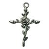 Pendant. Fashion Zinc Alloy jewelry findings. Cross 35x23mm. Sold by Bag
