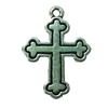 Pendant. Fashion Zinc Alloy jewelry findings. Cross 24x15mm. Sold by Bag
