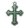 Pendant. Fashion Zinc Alloy jewelry findings. Cross 24x15mm. Sold by Bag