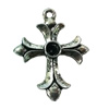 Pendant. Fashion Zinc Alloy jewelry findings. Cross 27x20mm. Sold by Bag
