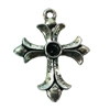 Pendant. Fashion Zinc Alloy jewelry findings. Cross 27x20mm. Sold by Bag