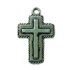Pendant. Fashion Zinc Alloy jewelry findings. Cross 29x17mm. Sold by Bag
