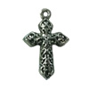 Pendant. Fashion Zinc Alloy jewelry findings. Cross 23x10mm. Sold by Bag
