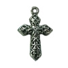 Pendant. Fashion Zinc Alloy jewelry findings. Cross 23x10mm. Sold by Bag