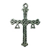 Pendant. Fashion Zinc Alloy jewelry findings. Cross 28x18mm. Sold by Bag
