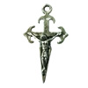 Pendant. Fashion Zinc Alloy jewelry findings. Cross 30x15mm. Sold by Bag
