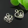 Pendant. Fashion Zinc Alloy Jewelry Findings. Heart 11.5x13mm. Sold by Bag
