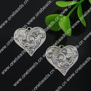Pendant. Fashion Zinc Alloy Jewelry Findings. Heart 19.5x20mm. Sold by Bag
