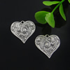 Pendant. Fashion Zinc Alloy Jewelry Findings. Heart 19.5x20mm. Sold by Bag
