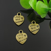 Pendant. Fashion Zinc Alloy Jewelry Findings. Heart 10x12.5mm. Sold by Bag
