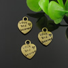 Pendant. Fashion Zinc Alloy Jewelry Findings. Heart 10x12.5mm. Sold by Bag