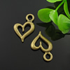Pendant. Fashion Zinc Alloy Jewelry Findings. Heart 16x23.5mm. Sold by Bag
