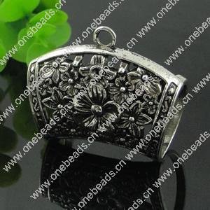 Zinc Alloy Bali & Cord End Caps. Fashion Jewelry Findings. 35x44mm. Sold by Bag