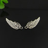 Pendant. Fashion Zinc Alloy jewelry findings. Wings 30x11mm. Sold by Bag
