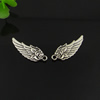 Pendant. Fashion Zinc Alloy jewelry findings. Wings 30x11mm. Sold by Bag