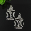 Pendant. Fashion Zinc Alloy jewelry findings. Birdcage 34x20mm. Sold by Bag