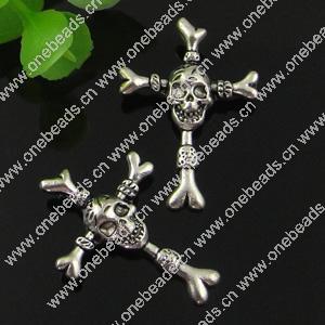 Pendant. Fashion Zinc Alloy jewelry findings.Skeleton 21x29mm. Sold by Bag