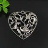 Pendant. Fashion Zinc Alloy jewelry findings. Heart 51x50mm. Sold by PC
