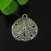 Pendant. Fashion Zinc Alloy jewelry findings. Flat Oval 18.5x20mm. Sold by Bag
