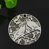 Pendant. Fashion Zinc Alloy jewelry findings. Flat Round  128mm. Sold by Bag
